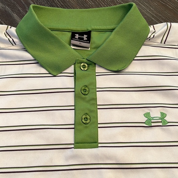 Men’s Under Armour Short Sleeve Stripe Polo, size XL - Picture 3 of 3